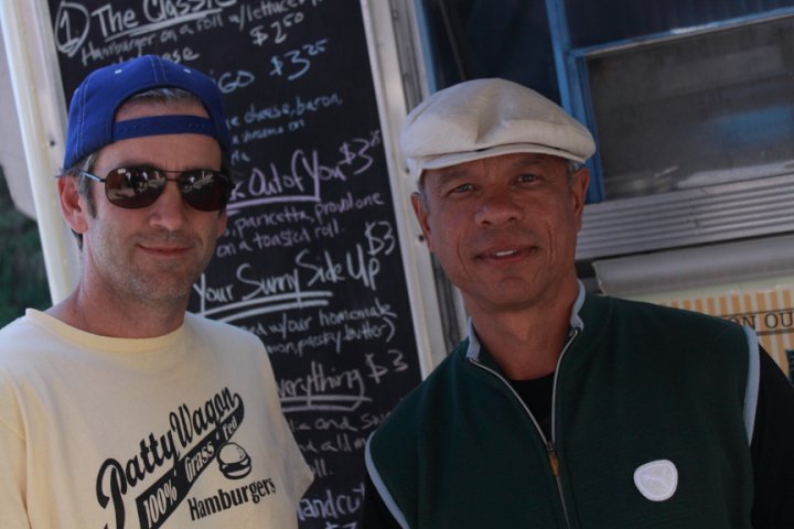 Matt Roth from Pattywagon Burgers with Terrill(GM for Shortstop Bar)