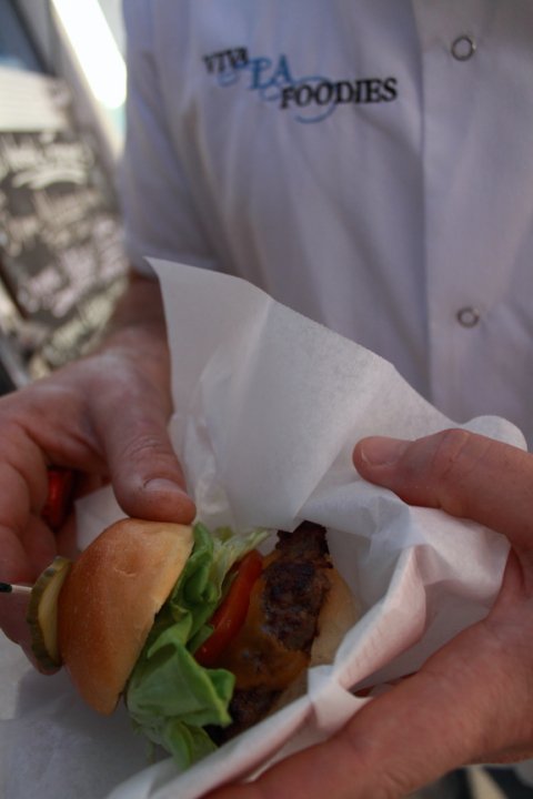 The classic burger from pattywagon burger truck